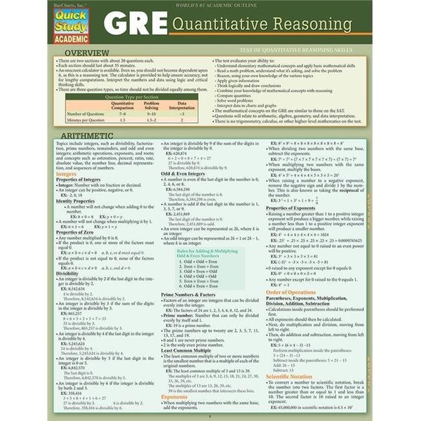 Barcharts Publishing BarCharts Publishing 9781423234746 Gre Quantitative Guide 9781423234746